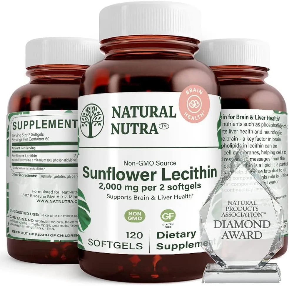 NATURAL NUTRA - Natural Nutra Sunflower Lecithin 2000Mg. 120 Capsulas Blandas 2 Pack - The Red Vitamin MX - Suplementos Alimenticios - {{ shop.shopifyCountryName }}