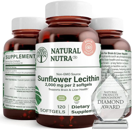 NATURAL NUTRA - Natural Nutra Sunflower Lecithin 2000Mg. 120 Capsulas Blandas - The Red Vitamin MX - Suplementos Alimenticios - {{ shop.shopifyCountryName }}