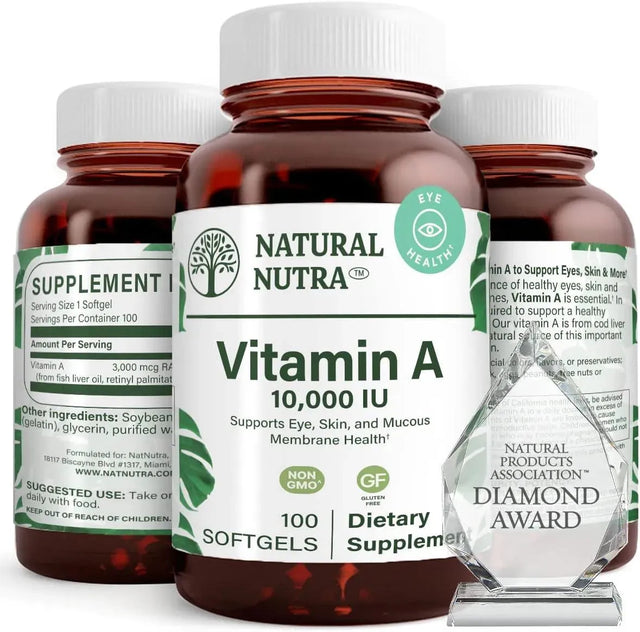 NATURAL NUTRA - Natural Nutra Vitamin A 10,000 IU 100 Capsulas Blandas - The Red Vitamin MX - Suplementos Alimenticios - {{ shop.shopifyCountryName }}