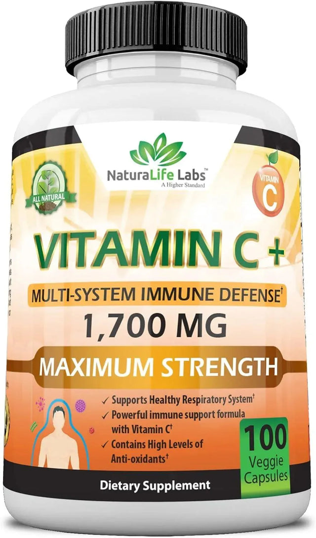 NATURALIFE LABS - NaturaLife Labs A Higher Standard Vitamin C 1,700Mg. 100 Capsulas - The Red Vitamin MX - Suplementos Alimenticios - {{ shop.shopifyCountryName }}