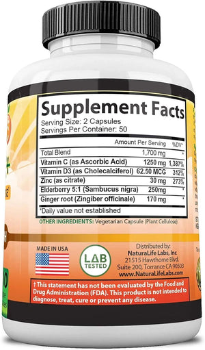 NATURALIFE LABS - NaturaLife Labs A Higher Standard Vitamin C 1,700Mg. 100 Capsulas - The Red Vitamin MX - Suplementos Alimenticios - {{ shop.shopifyCountryName }}