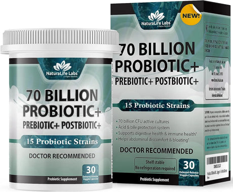 NATURALIFE LABS - NaturaLife Labs Probiotics 70 Billion CFU 30 Capsulas - The Red Vitamin MX - Suplementos Alimenticios - {{ shop.shopifyCountryName }}