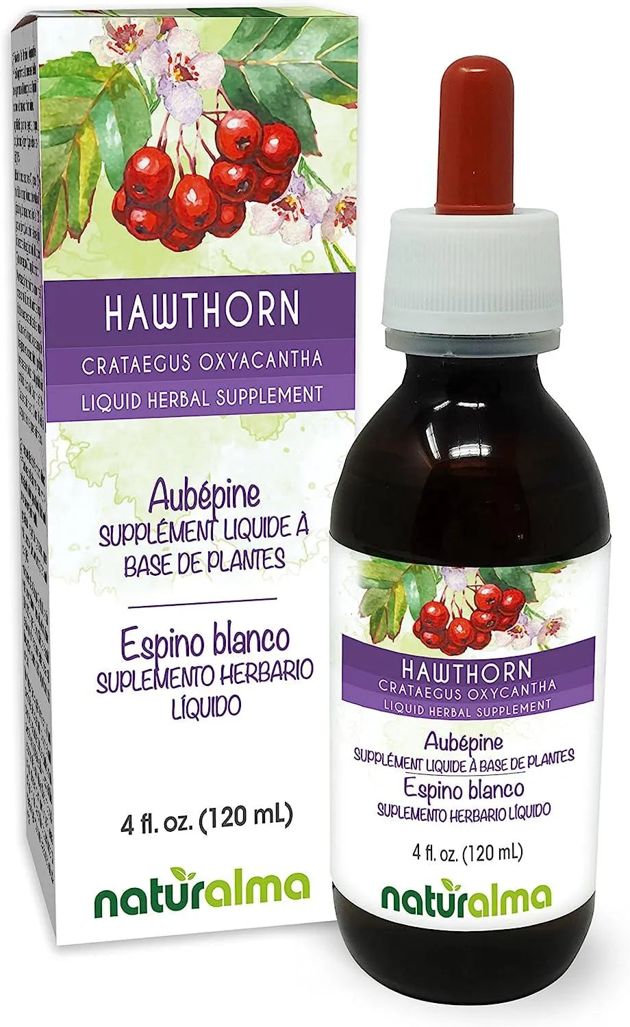 NATURALMA - Naturalma Hawthorn Leaf and Flower Alcohol-Free Tincture 120Ml. - The Red Vitamin MX - Suplementos Alimenticios - {{ shop.shopifyCountryName }}