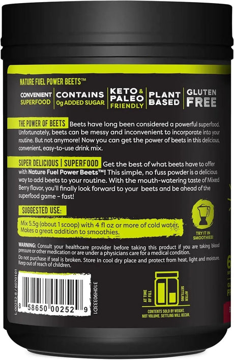 NATURE FUEL - Nature Fuel Power Beets Powder 330Gr. - The Red Vitamin MX - Suplementos Alimenticios - {{ shop.shopifyCountryName }}
