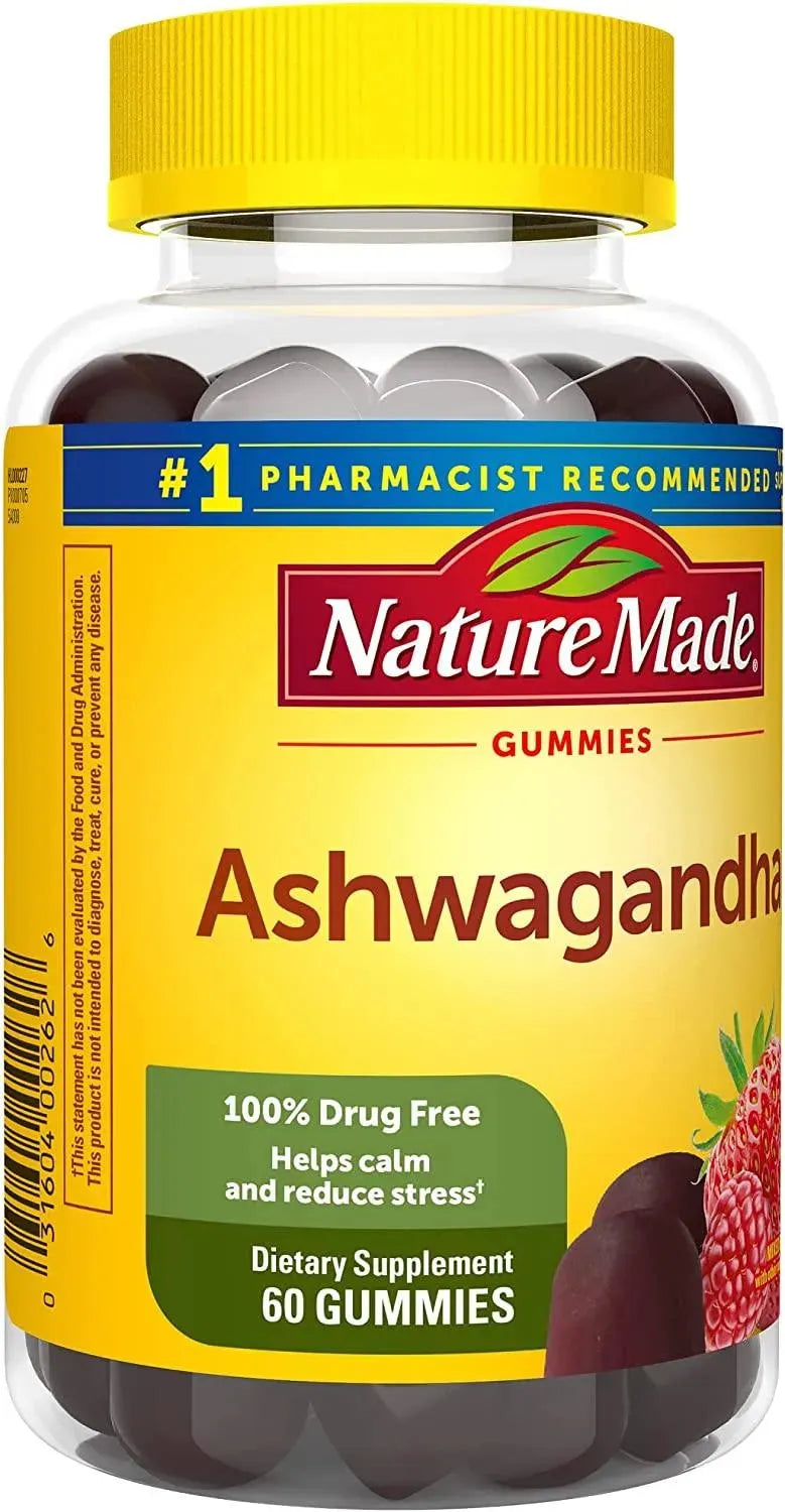 NATURE MADE - Nature Made Ashwagandha 60 Gomitas - The Red Vitamin MX - Suplementos Alimenticios - {{ shop.shopifyCountryName }}