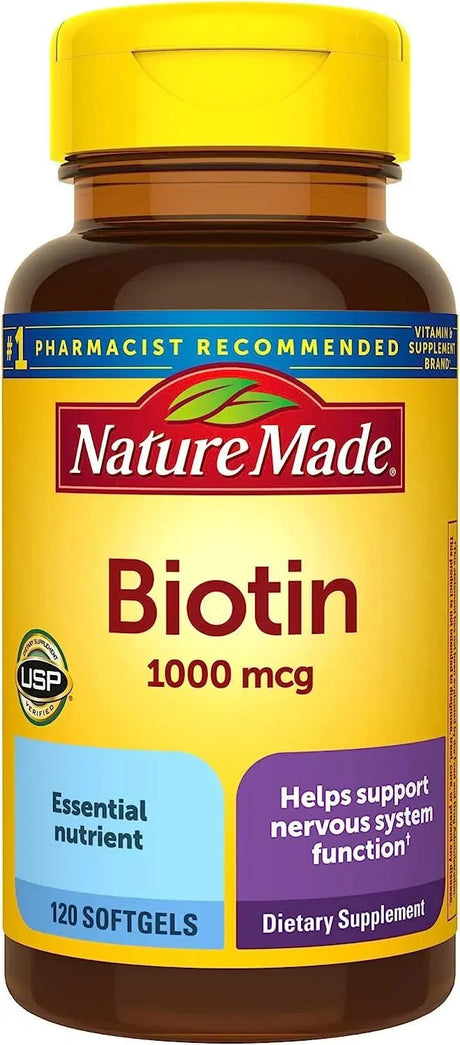 NATURE MADE - Nature Made Biotin 1000 mcg 120 Capsulas Blandas - The Red Vitamin MX - Suplementos Alimenticios - {{ shop.shopifyCountryName }}