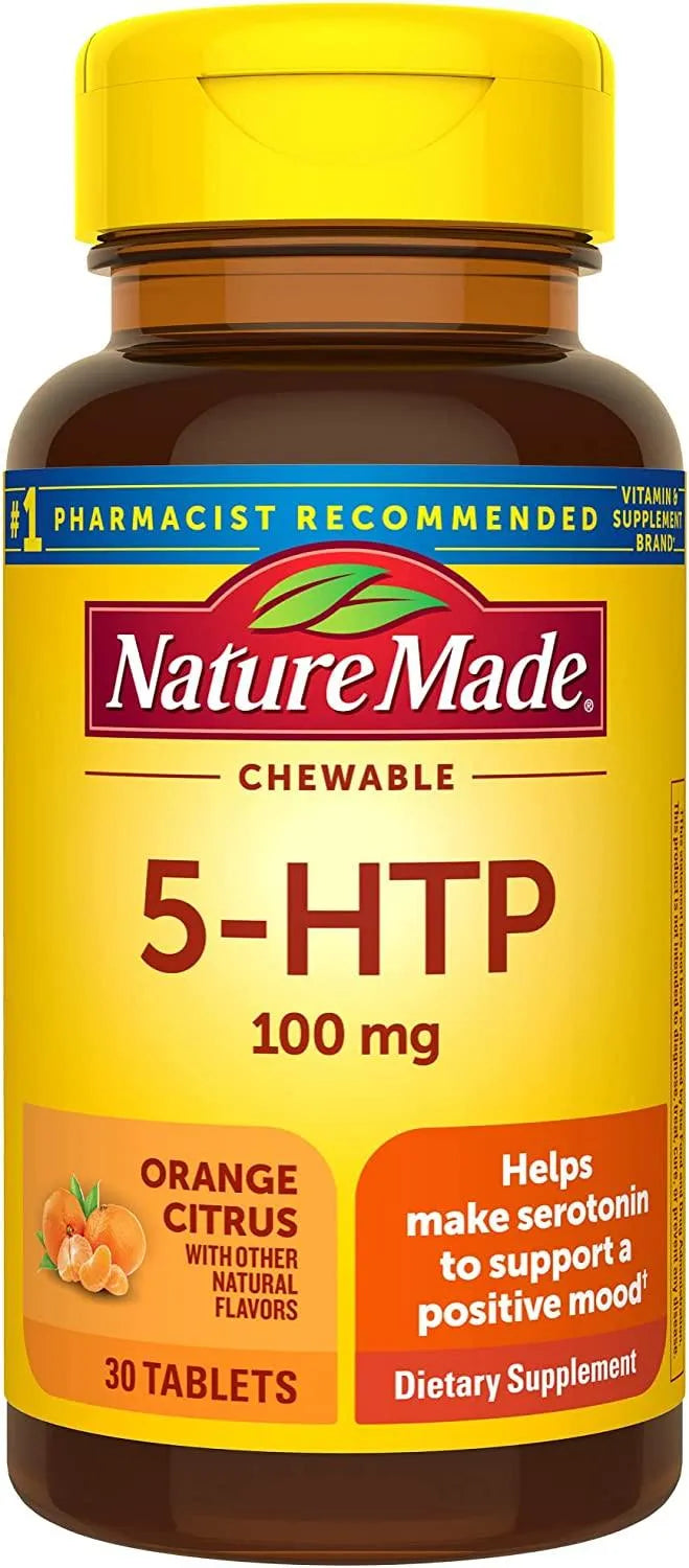 NATURE MADE - Nature Made Chewable 5HTP 100Mg. 30 Tabletas - The Red Vitamin MX - Suplementos Alimenticios - {{ shop.shopifyCountryName }}