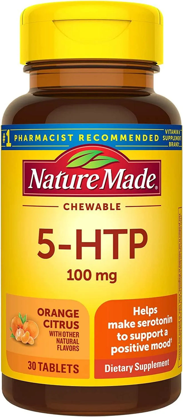 NATURE MADE - Nature Made Chewable 5HTP 100Mg. 30 Tabletas - The Red Vitamin MX - Suplementos Alimenticios - {{ shop.shopifyCountryName }}