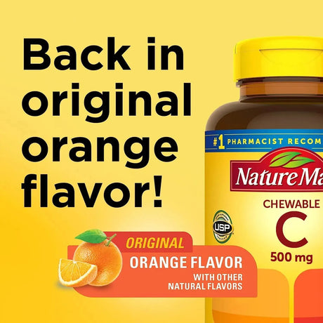 NATURE MADE - Nature Made Chewable Vitamin C 500Mg. 60 Tabletas - The Red Vitamin MX - Suplementos Alimenticios - {{ shop.shopifyCountryName }}
