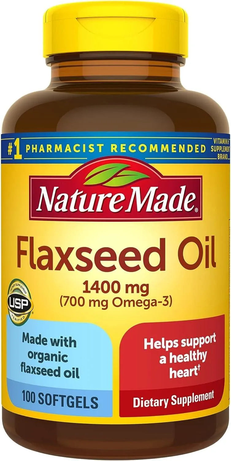 NATURE MADE - Nature Made Extra Strength Flaxseed Oil 1400Mg. 100 Capsulas Blandas - The Red Vitamin MX - Suplementos Alimenticios - {{ shop.shopifyCountryName }}