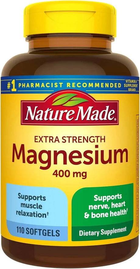 NATURE MADE - Nature Made Extra Strength Magnesium Oxide 400Mg. 110 Capsulas Blandas - The Red Vitamin MX - Suplementos Alimenticios - {{ shop.shopifyCountryName }}