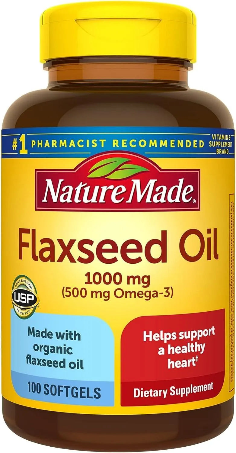 NATURE MADE - Nature Made Flaxseed Oil 1000Mg. 100 Capsulas Blandas - The Red Vitamin MX - Suplementos Alimenticios - {{ shop.shopifyCountryName }}