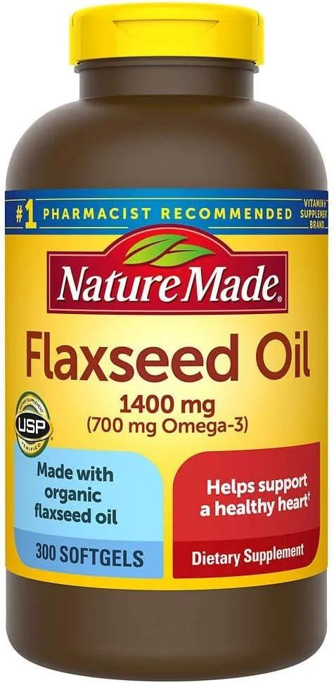 NATURE MADE - Nature Made Flaxseed Oil 1400Mg. 300 Capsulas Blandas - The Red Vitamin MX - Suplementos Alimenticios - {{ shop.shopifyCountryName }}