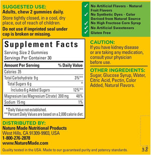 NATURE MADE - Nature Made High Absorption Magnesium Citrate 200Mg. Gummies 60 Gomitas - The Red Vitamin MX - Suplementos Alimenticios - {{ shop.shopifyCountryName }}