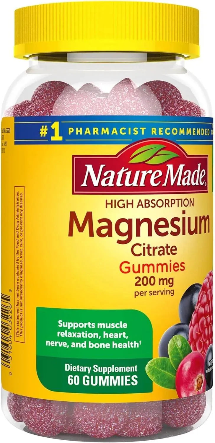 NATURE MADE - Nature Made High Absorption Magnesium Citrate 200Mg. Gummies 60 Gomitas - The Red Vitamin MX - Suplementos Alimenticios - {{ shop.shopifyCountryName }}
