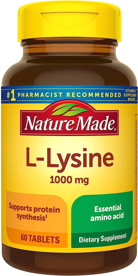 NATURE MADE - Nature Made L-Lysine 1000Mg. 60 Tabletas - The Red Vitamin MX - Suplementos Alimenticios - {{ shop.shopifyCountryName }}