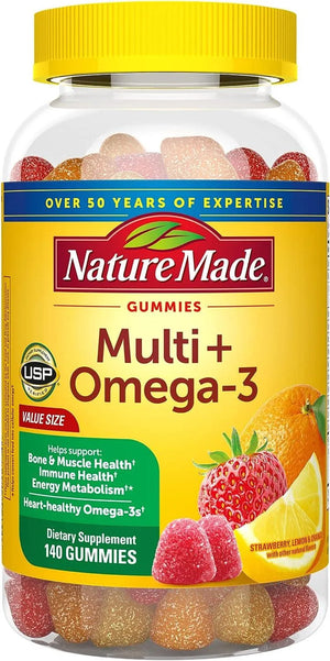 NATURE MADE - Nature Made Multivitamin + Omega-3 140 Gomitas - The Red Vitamin MX - Suplementos Alimenticios - {{ shop.shopifyCountryName }}