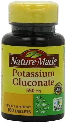 NATURE MADE - Nature Made Potassium Gluconate 550Mg. 100 Tabletas 2 Pack - The Red Vitamin MX - Suplementos Alimenticios - {{ shop.shopifyCountryName }}