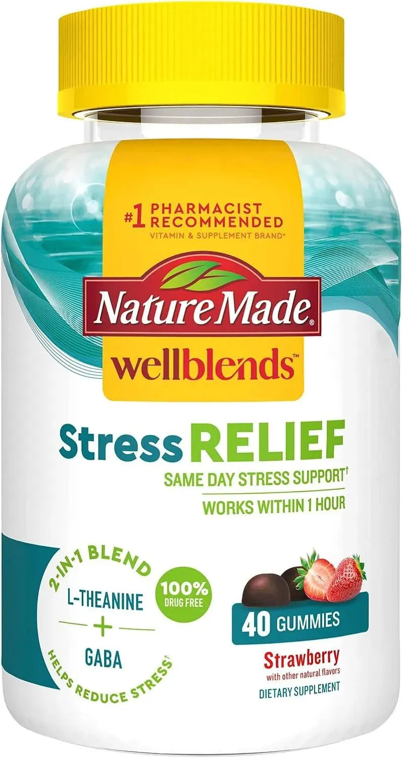 NATURE MADE - Nature Made Stress Relief Gummies L theanine 200Mg. 40 Gomitas - The Red Vitamin MX - Suplementos Alimenticios - {{ shop.shopifyCountryName }}