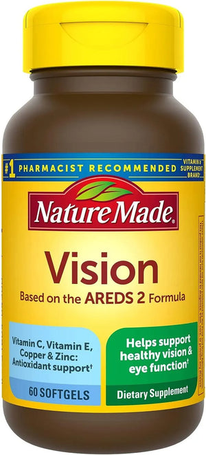 NATURE MADE - Nature Made Vision Based on the AREDS 2 Formula with Lutein & Zeaxanthin 60 Capsulas Blandas - The Red Vitamin MX - Suplementos Alimenticios - {{ shop.shopifyCountryName }}