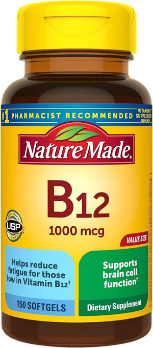 NATURE MADE - Nature Made Vitamin B12 1000mcg 150 Capsulas Blandas - The Red Vitamin MX - Suplementos Alimenticios - {{ shop.shopifyCountryName }}