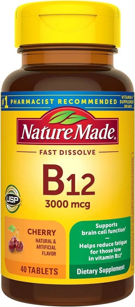 NATURE MADE - Nature Made Vitamin B12 3000mcg Sublingual 40 Tabletas - The Red Vitamin MX - Suplementos Alimenticios - {{ shop.shopifyCountryName }}