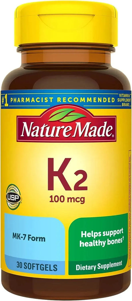 NATURE MADE - Nature Made Vitamin K2 100mcg 30 Capsulas Blandas - The Red Vitamin MX - Suplementos Alimenticios - {{ shop.shopifyCountryName }}