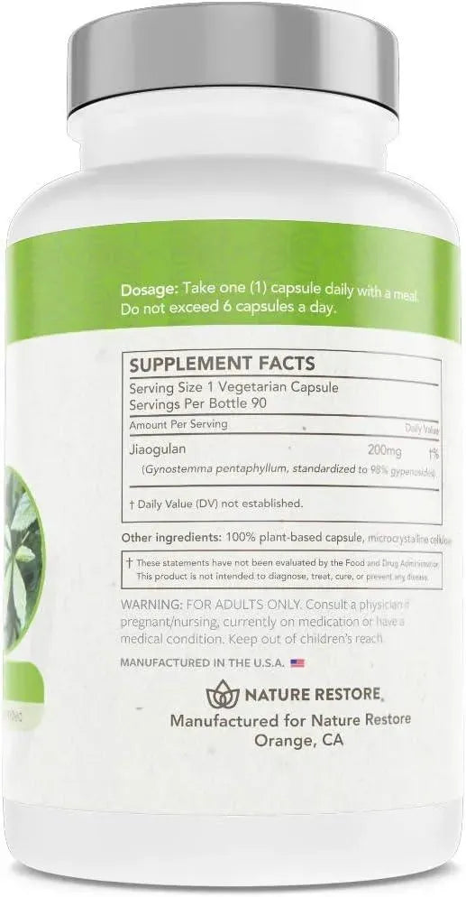 NATURE RESTORE - Nature Restore Jiaogulan Extract Supplement 90 Capsulas - The Red Vitamin MX - Suplementos Alimenticios - {{ shop.shopifyCountryName }}