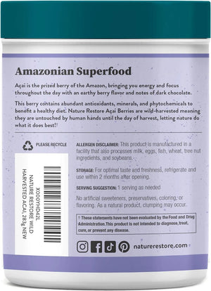 NATURE RESTORE - Nature Restore Wild Harvested Acai Berry Powder 283Gr. - The Red Vitamin MX - Suplementos Alimenticios - {{ shop.shopifyCountryName }}