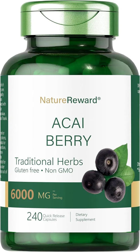 NATURE REWARD - Nature Reward Acai Berry Extract 6000Mg. 240 Capsulas - The Red Vitamin MX - Suplementos Alimenticios - {{ shop.shopifyCountryName }}