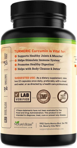 NATURE'S BASE - NATURE'S BASE Turmeric and Ginger 240 Capsulas - The Red Vitamin MX - Suplementos Alimenticios - {{ shop.shopifyCountryName }}