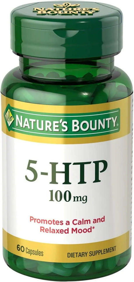 NATURE'S BOUNTY - Nature's Bounty 5-HTP Pills and Dietary Supplement 100Mg. 60 Capsulas - The Red Vitamin MX - Suplementos Alimenticios - {{ shop.shopifyCountryName }}