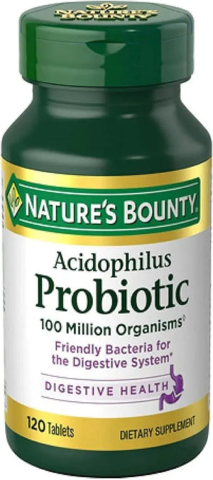 NATURE'S BOUNTY - Nature's Bounty Acidophilus Probiotic 120 Tabletas - The Red Vitamin MX - Suplementos Alimenticios - {{ shop.shopifyCountryName }}