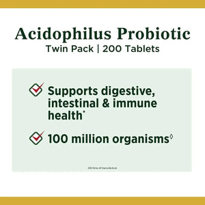 NATURE'S BOUNTY - Nature's Bounty Acidophilus Probiotic 200 Tabletas - The Red Vitamin MX - Suplementos Alimenticios - {{ shop.shopifyCountryName }}