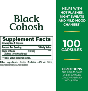 NATURE'S BOUNTY - Nature's Bounty Black Cohosh Root 540Mg. 100 Capsulas - The Red Vitamin MX - Suplementos Alimenticios - {{ shop.shopifyCountryName }}