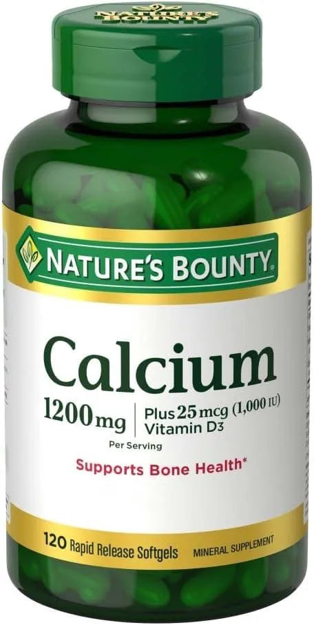 NATURE'S BOUNTY - Nature's Bounty Calcium Carbonate & Vitamin D 1200Mg. 120 Capsulas Blandas - The Red Vitamin MX - Suplementos Alimenticios - {{ shop.shopifyCountryName }}