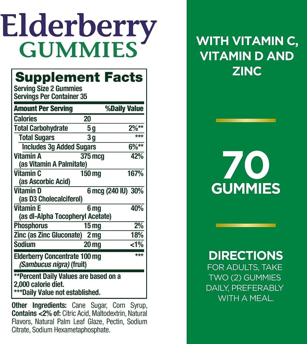 NATURE'S BOUNTY - Nature's Bounty Elderberry Gummies 70 Gomitas - The Red Vitamin MX - Suplementos Alimenticios - {{ shop.shopifyCountryName }}
