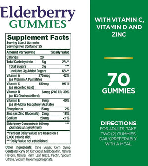 NATURE'S BOUNTY - Nature's Bounty Elderberry Gummies 70 Gomitas - The Red Vitamin MX - Suplementos Alimenticios - {{ shop.shopifyCountryName }}