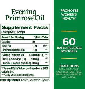 NATURE'S BOUNTY - Nature's Bounty Evening Primrose Oil 1000Mg. 60 Capsulas 3 Pack - The Red Vitamin MX - Suplementos Alimenticios - {{ shop.shopifyCountryName }}