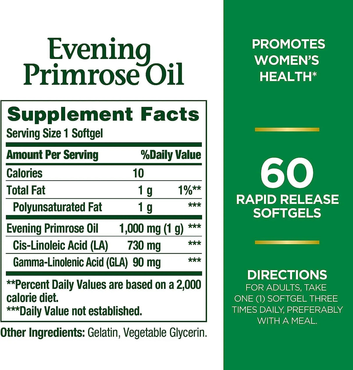 NATURE'S BOUNTY - Nature's Bounty Evening Primrose Oil 1000Mg. 60 Capsulas Blandas - The Red Vitamin MX - Suplementos Alimenticios - {{ shop.shopifyCountryName }}