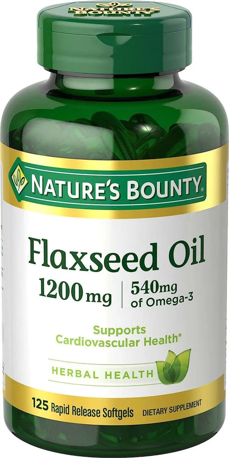 NATURE'S BOUNTY - Nature's Bounty Flaxseed and Omega 3 1200Mg. 125 Capsulas Blandas - The Red Vitamin MX - Suplementos Alimenticios - {{ shop.shopifyCountryName }}