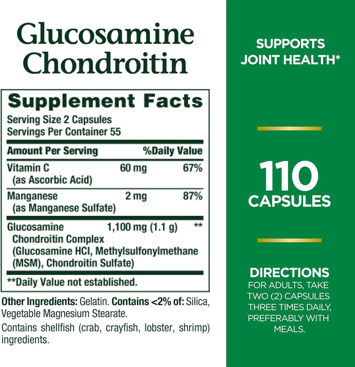 NATURE'S BOUNTY - Nature's Bounty Glucosamine Chondroitin 110 Capsulas - The Red Vitamin MX - Suplementos Alimenticios - {{ shop.shopifyCountryName }}