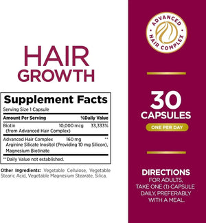 NATURE'S BOUNTY - Nature's Bounty Hair Growth 30 Capsulas - The Red Vitamin MX - Suplementos Alimenticios - {{ shop.shopifyCountryName }}