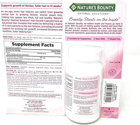 NATURE'S BOUNTY - Nature's Bounty Hair Growth 90 Capsulas - The Red Vitamin MX - Suplementos Alimenticios - {{ shop.shopifyCountryName }}
