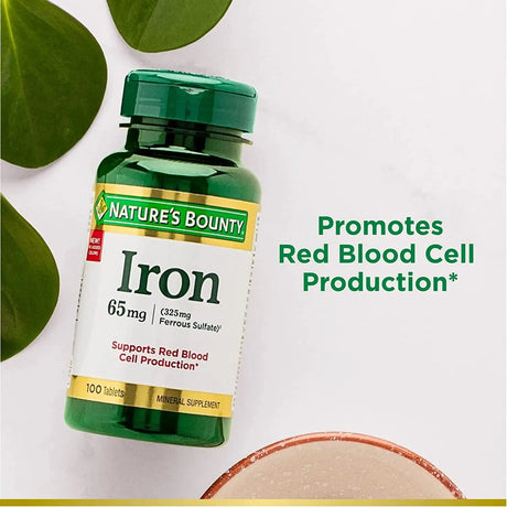 NATURE'S BOUNTY - Nature’s Bounty Iron 65Mg. Ferrous Sulfate 325Mg. 100 Tabletas - The Red Vitamin MX - Suplementos Alimenticios - {{ shop.shopifyCountryName }}