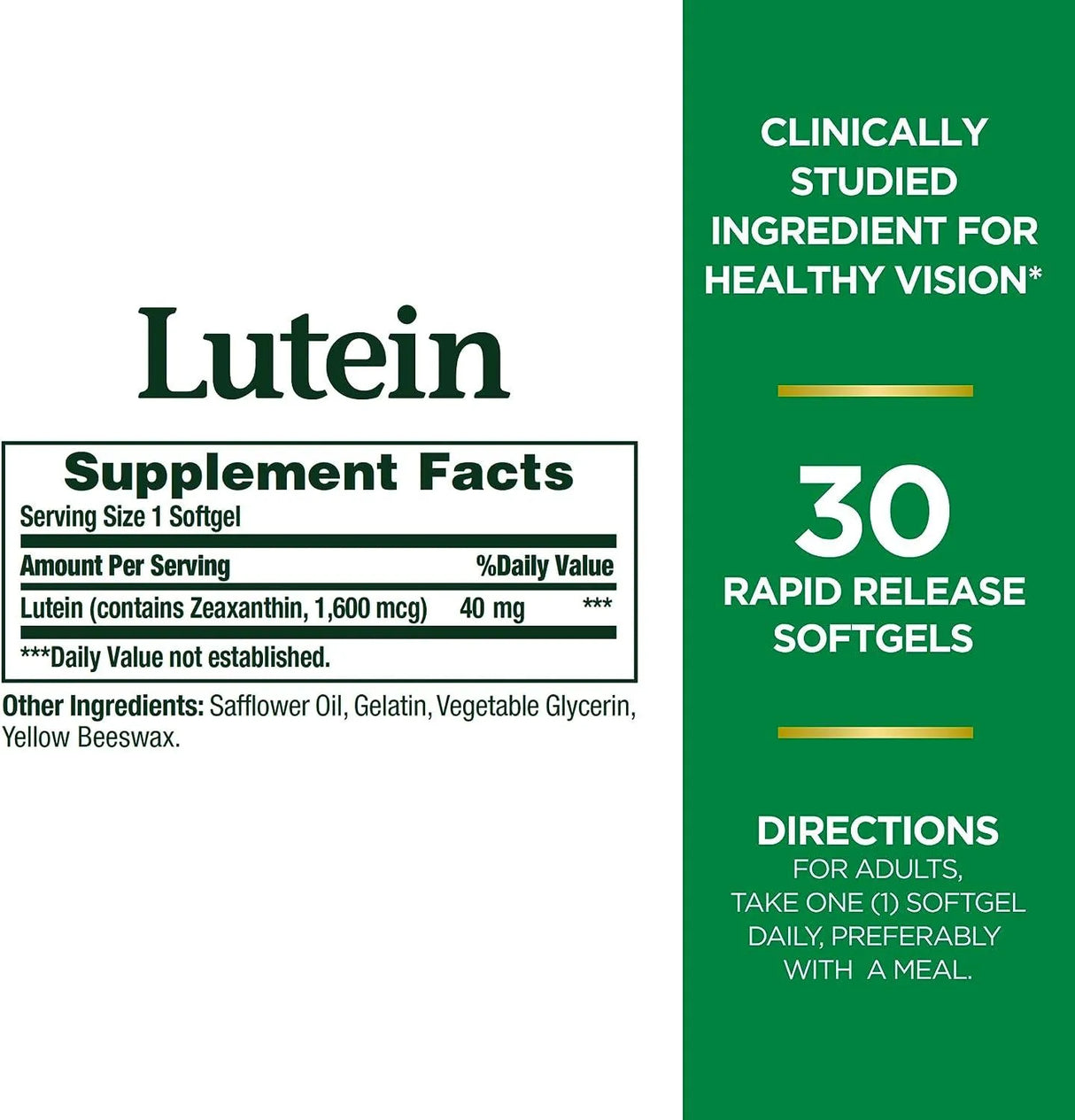 NATURE'S BOUNTY - Nature's Bounty Lutein 40Mg. 30 Capsulas Blandas - The Red Vitamin MX - Suplementos Alimenticios - {{ shop.shopifyCountryName }}