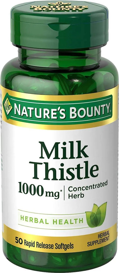 NATURE'S BOUNTY - Nature's Bounty Milk Thistle 1000Mg. 50 Capsulas Blandas - The Red Vitamin MX - Suplementos Alimenticios - {{ shop.shopifyCountryName }}