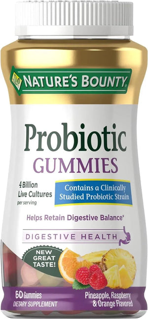 NATURE'S BOUNTY - Nature's Bounty Probiotic Gummies 60 Gomitas - The Red Vitamin MX - Suplementos Alimenticios - {{ shop.shopifyCountryName }}