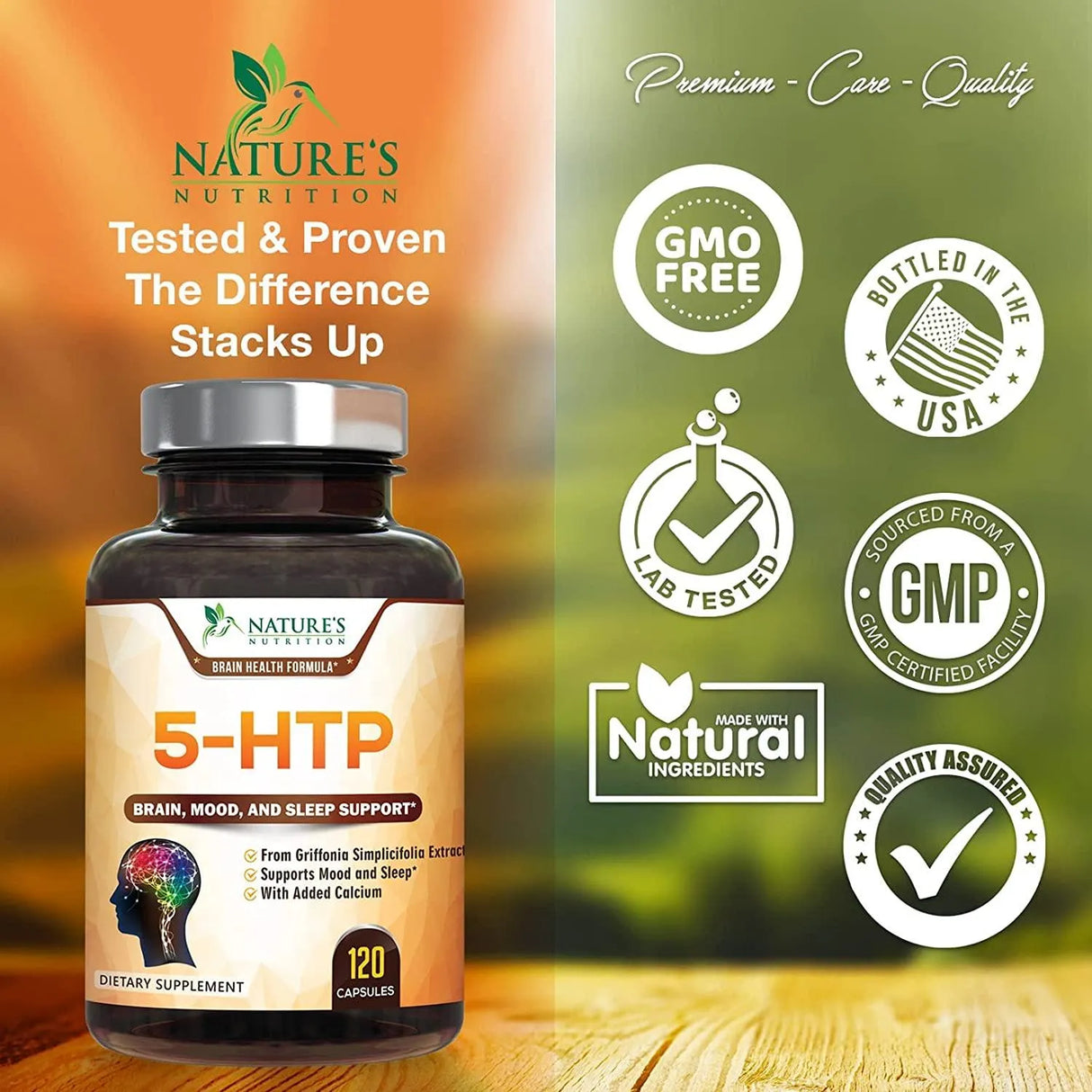 NATURE'S NUTRITION - Nature's Nutrition 5-HTP 200Mg. 120 Capsulas - The Red Vitamin MX - Suplementos Alimenticios - {{ shop.shopifyCountryName }}