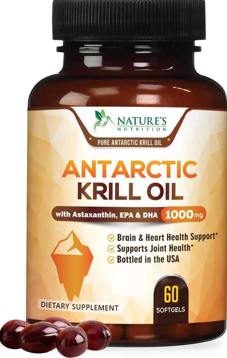 NATURE'S NUTRITION - Nature's Nutrition Antarctic Krill Oil 1000Mg. 60 Capsulas Blandas - The Red Vitamin MX - Suplementos Alimenticios - {{ shop.shopifyCountryName }}